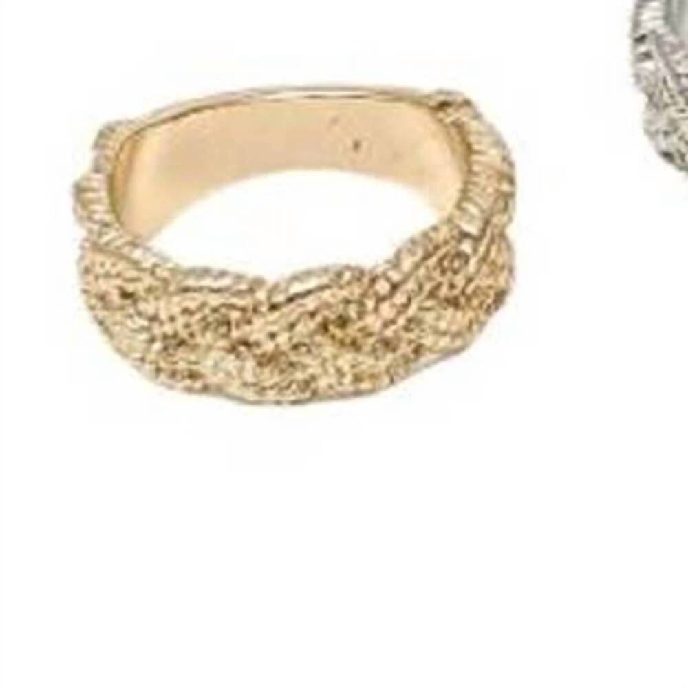 NEW MY GIRL IN LA women's braided band ring in gold